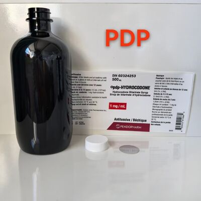 PET Collar Material 28mm 400 Neck Size Empty Black Round PDP Tris Plastic Bottles 500ml 16oz Cough Syrup Containers with Screw Cap